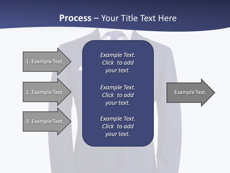 A Blue Suit And Tie On A Mannequin PowerPoint Template
