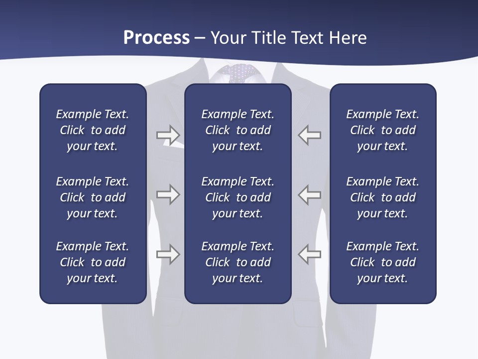 A Blue Suit And Tie On A Mannequin PowerPoint Template