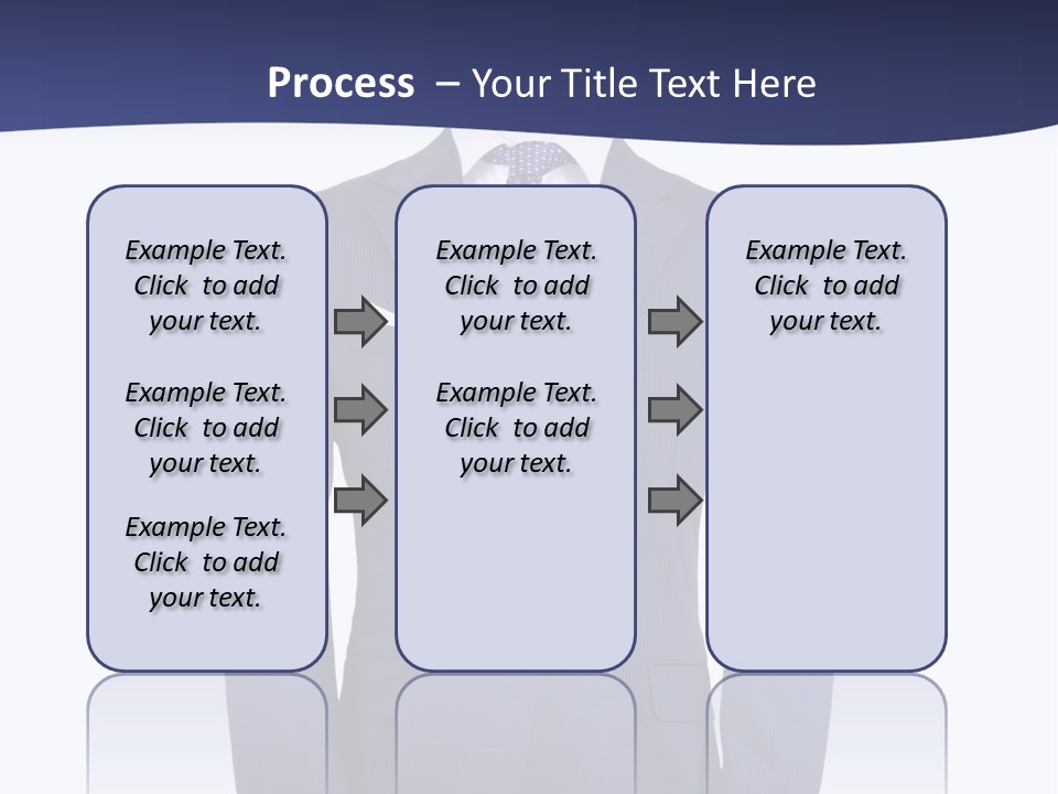 A Blue Suit And Tie On A Mannequin PowerPoint Template
