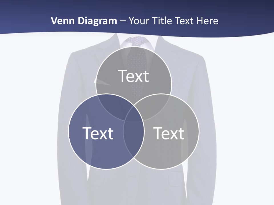 A Blue Suit And Tie On A Mannequin PowerPoint Template