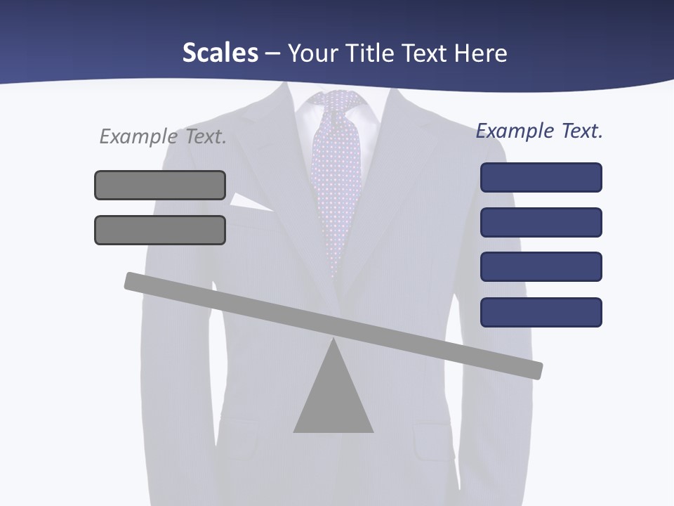 A Blue Suit And Tie On A Mannequin PowerPoint Template