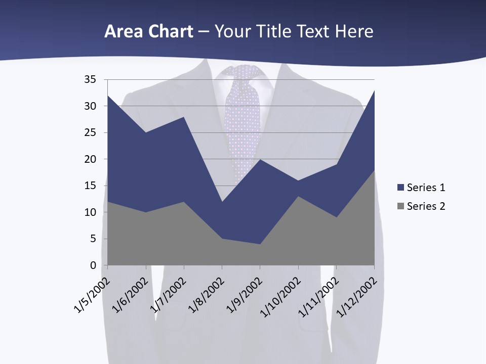 A Blue Suit And Tie On A Mannequin PowerPoint Template