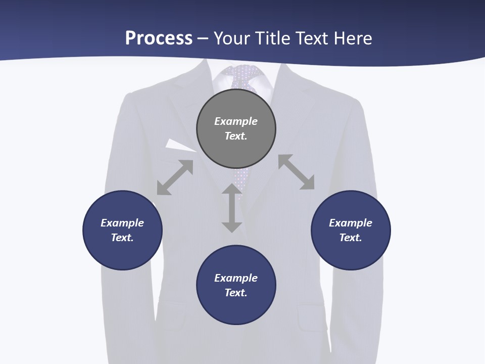A Blue Suit And Tie On A Mannequin PowerPoint Template