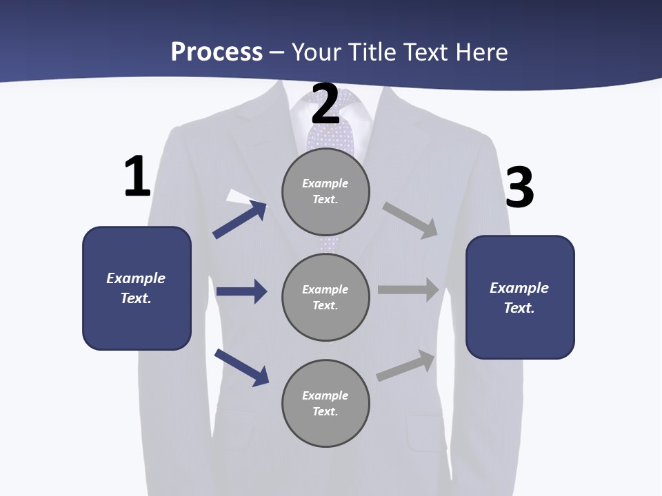 A Blue Suit And Tie On A Mannequin PowerPoint Template