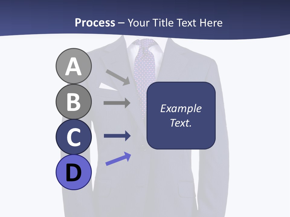 A Blue Suit And Tie On A Mannequin PowerPoint Template
