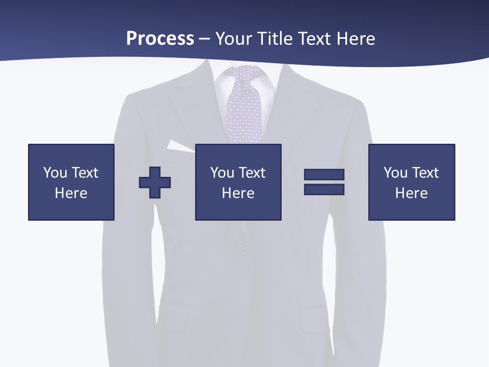 A Blue Suit And Tie On A Mannequin PowerPoint Template