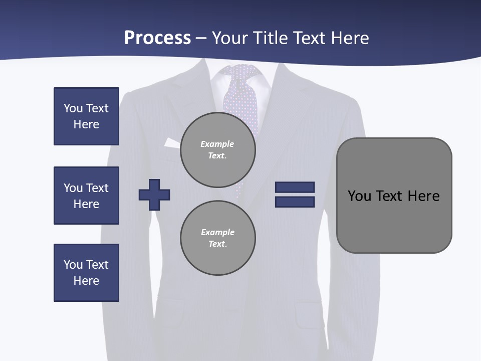 A Blue Suit And Tie On A Mannequin PowerPoint Template