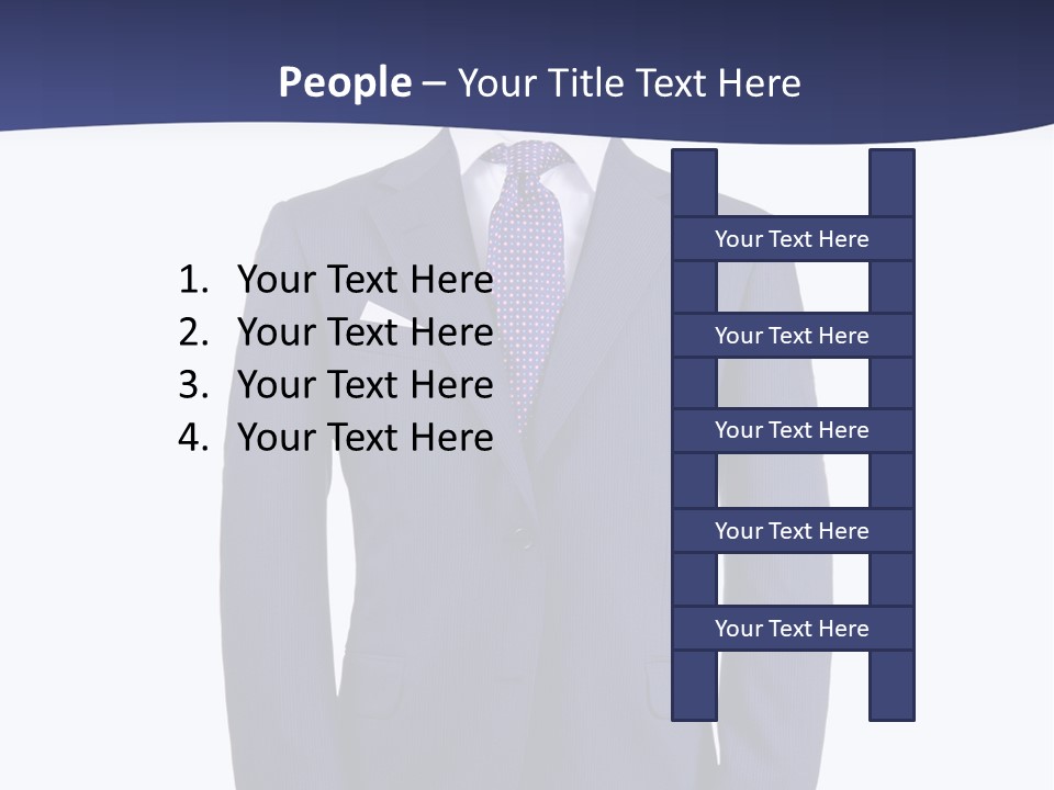 A Blue Suit And Tie On A Mannequin PowerPoint Template