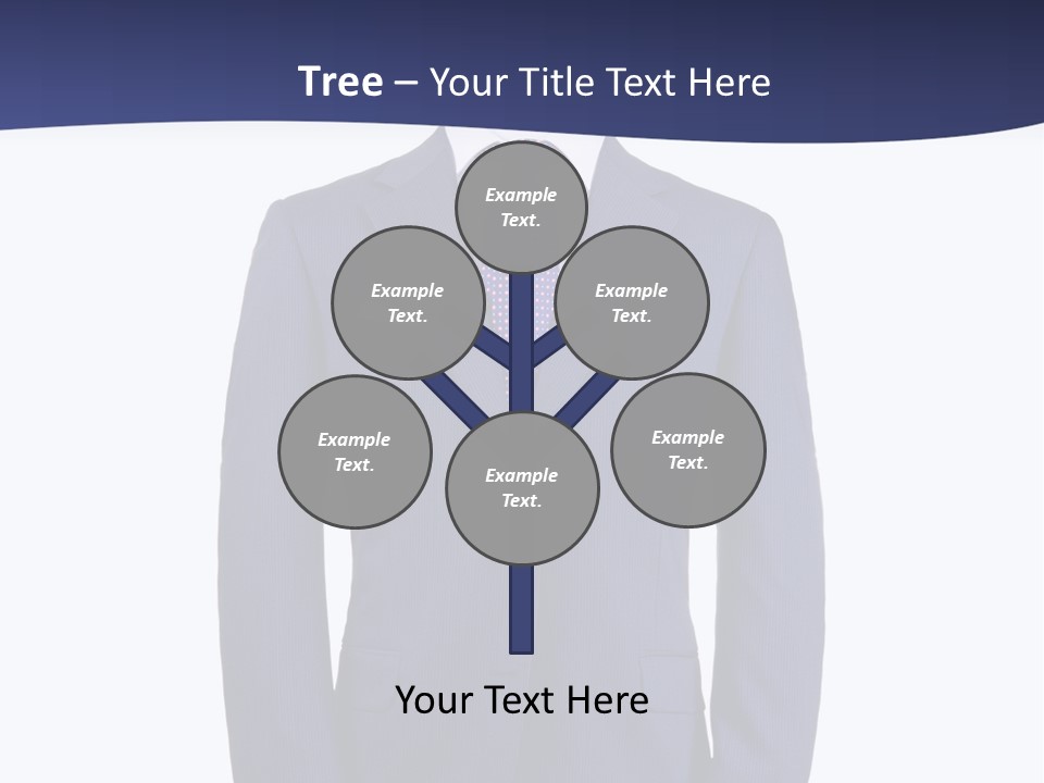 A Blue Suit And Tie On A Mannequin PowerPoint Template