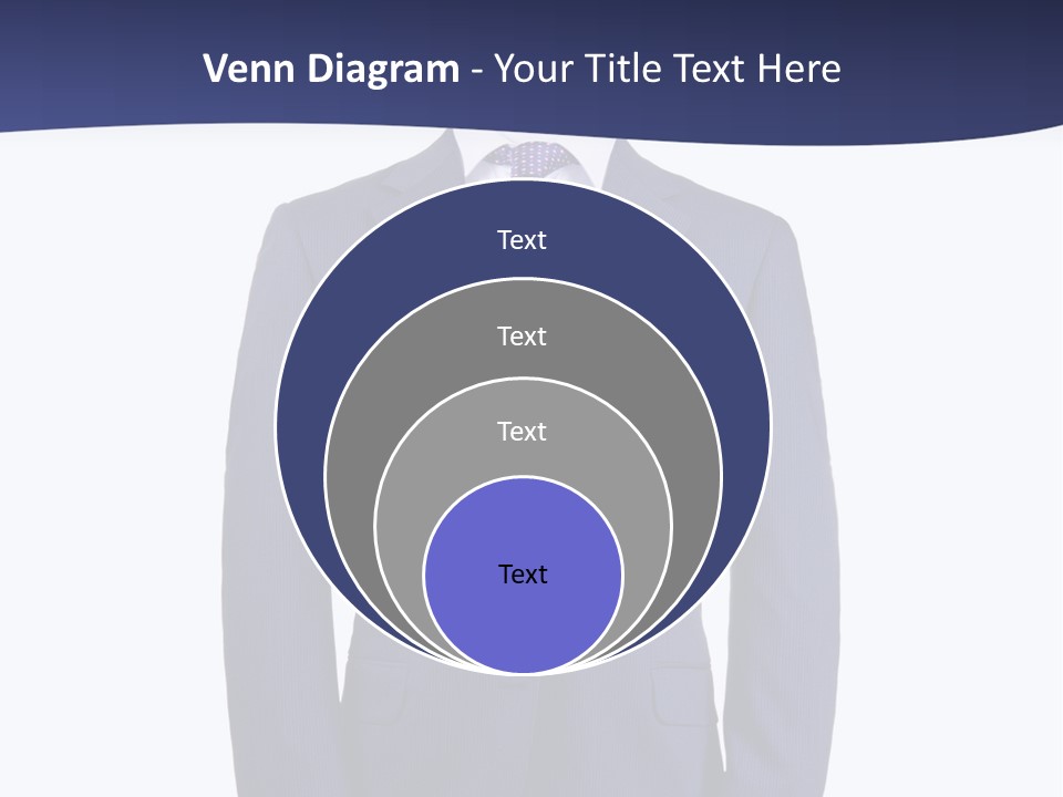 A Blue Suit And Tie On A Mannequin PowerPoint Template