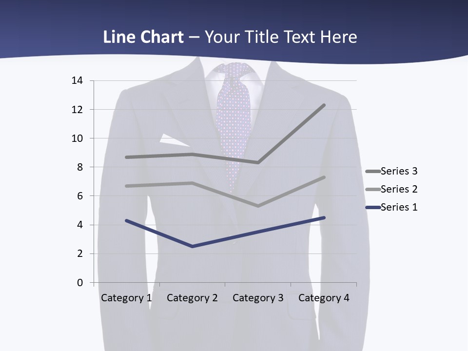 A Blue Suit And Tie On A Mannequin PowerPoint Template