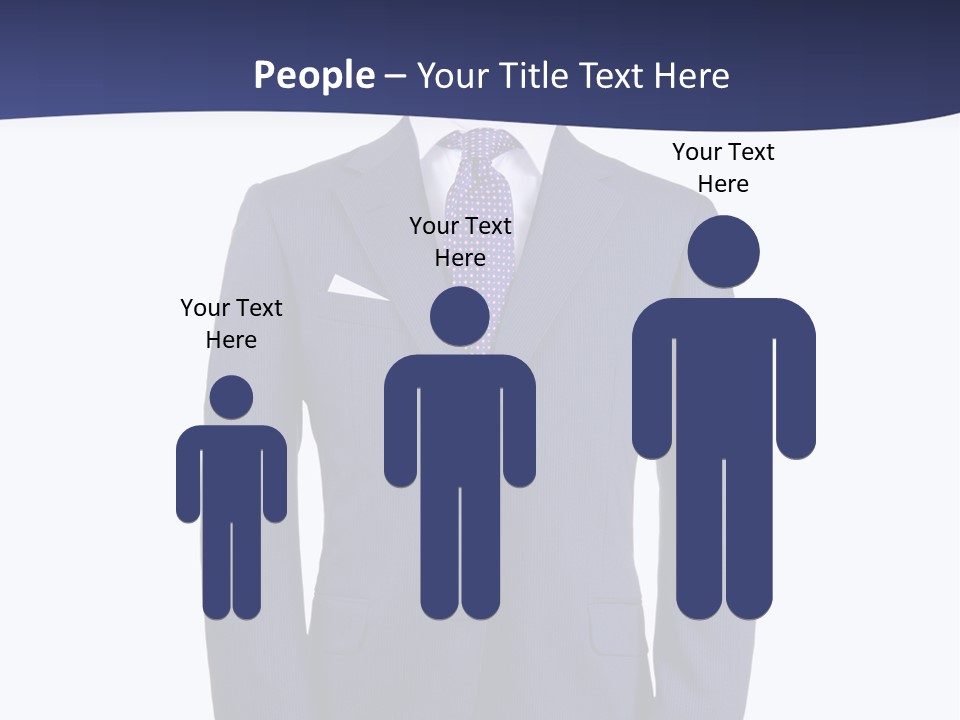 A Blue Suit And Tie On A Mannequin PowerPoint Template