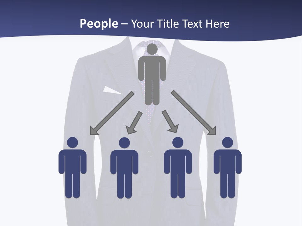 A Blue Suit And Tie On A Mannequin PowerPoint Template