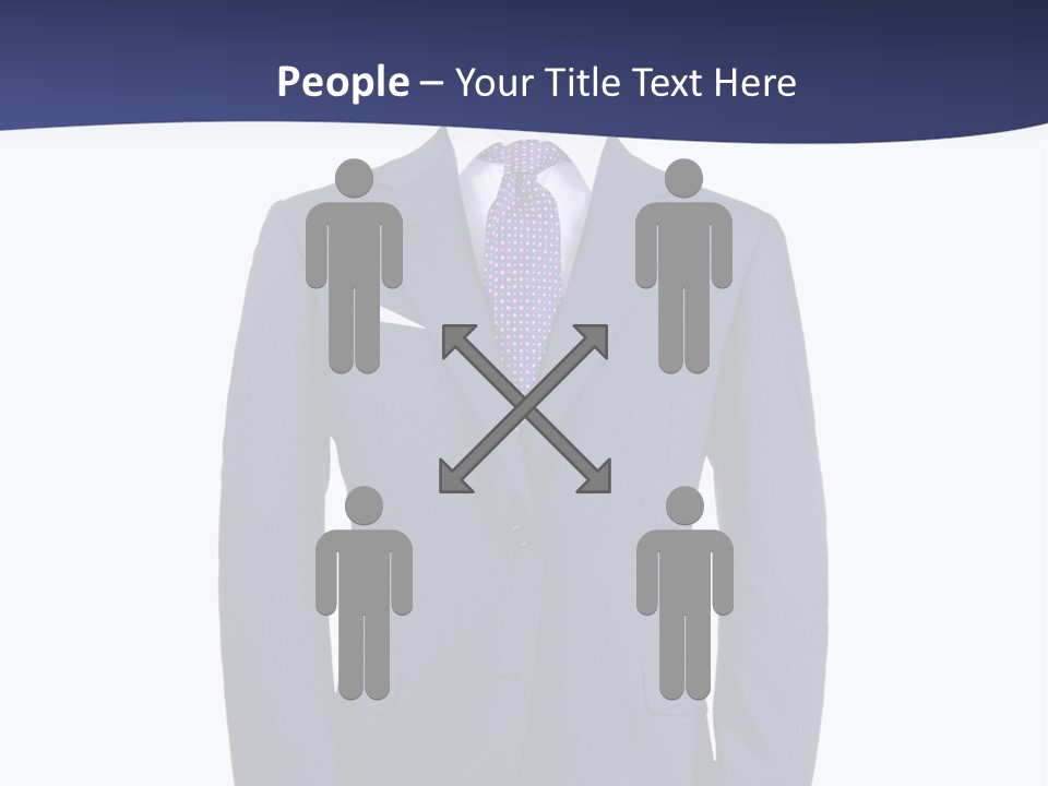 A Blue Suit And Tie On A Mannequin PowerPoint Template