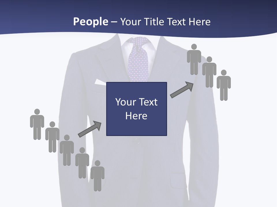 A Blue Suit And Tie On A Mannequin PowerPoint Template