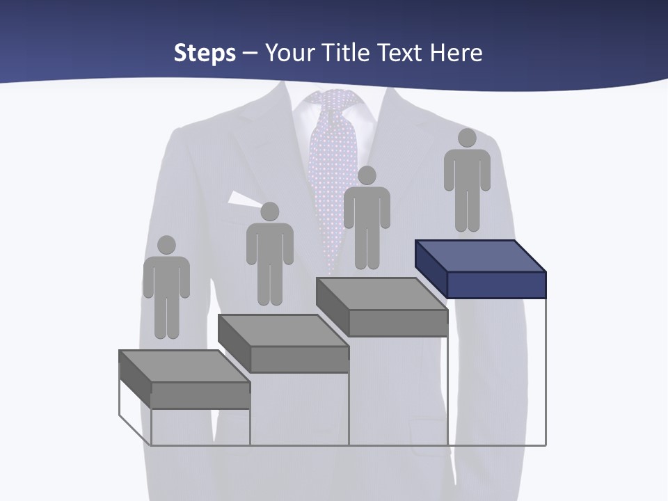 A Blue Suit And Tie On A Mannequin PowerPoint Template