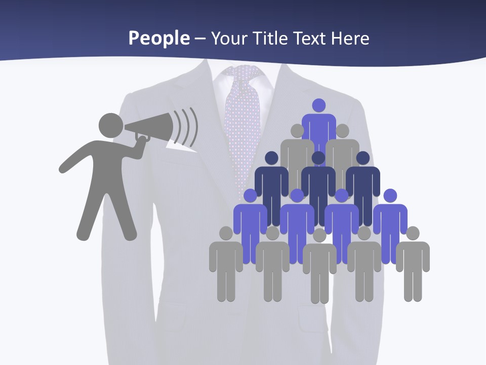 A Blue Suit And Tie On A Mannequin PowerPoint Template