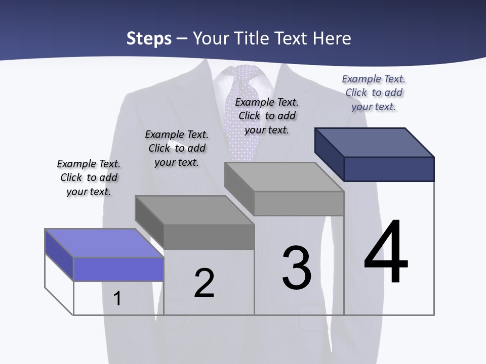 A Blue Suit And Tie On A Mannequin PowerPoint Template