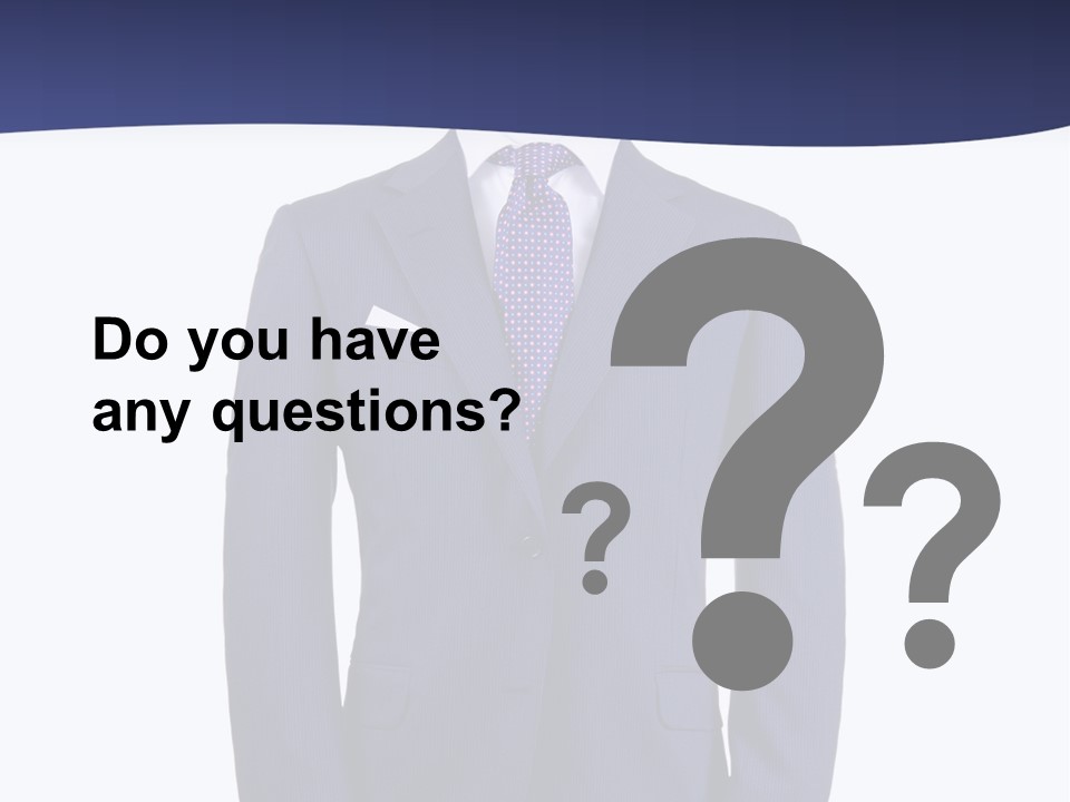 A Blue Suit And Tie On A Mannequin PowerPoint Template