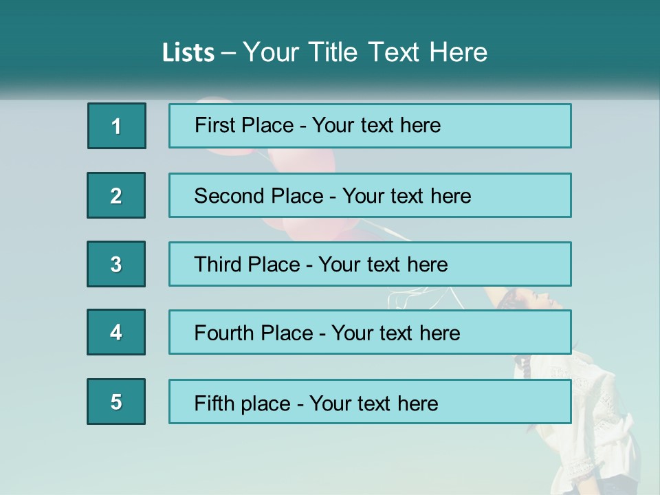 A Woman Holding A Bunch Of Pink Balloons PowerPoint Template