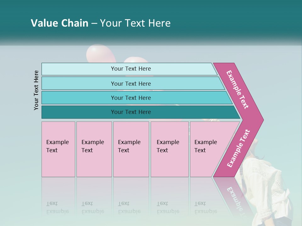 A Woman Holding A Bunch Of Pink Balloons PowerPoint Template