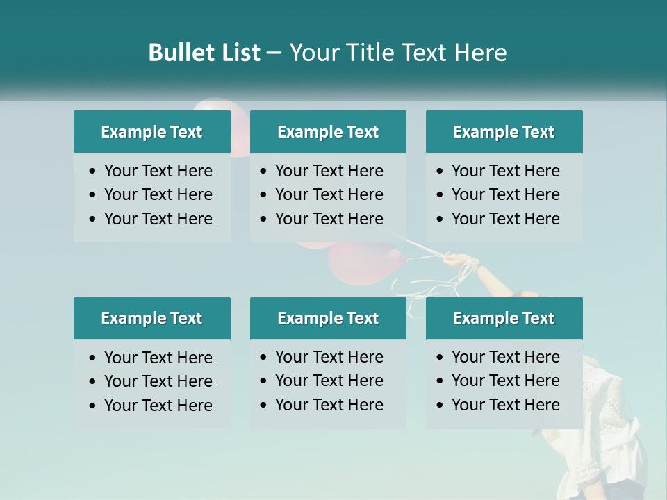 A Woman Holding A Bunch Of Pink Balloons PowerPoint Template