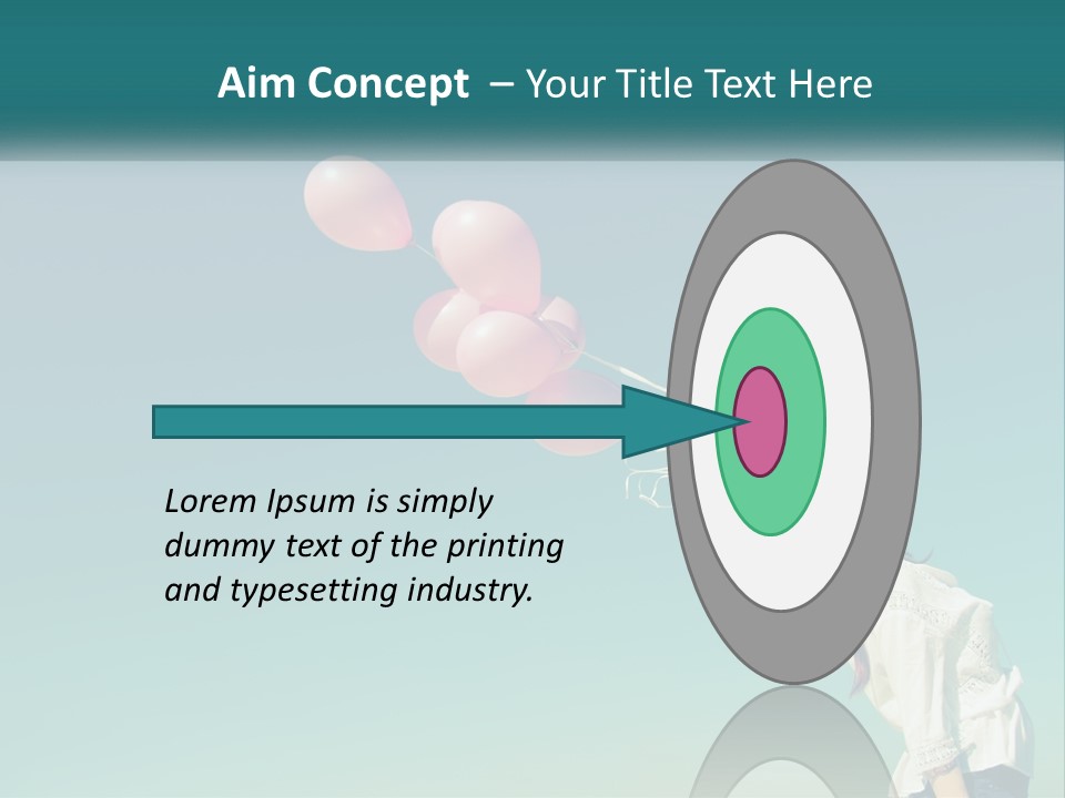 A Woman Holding A Bunch Of Pink Balloons PowerPoint Template