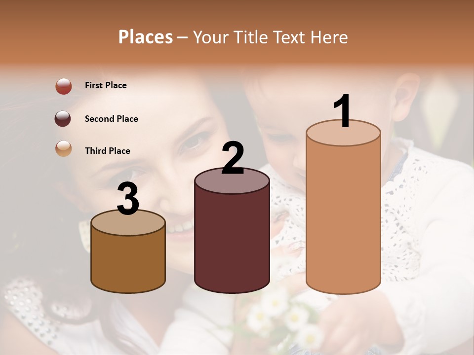 A Woman Holding A Small Child In Her Arms PowerPoint Template