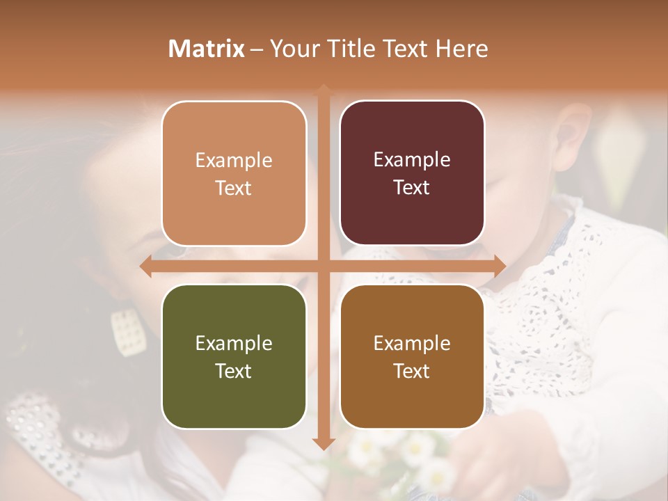 A Woman Holding A Small Child In Her Arms PowerPoint Template