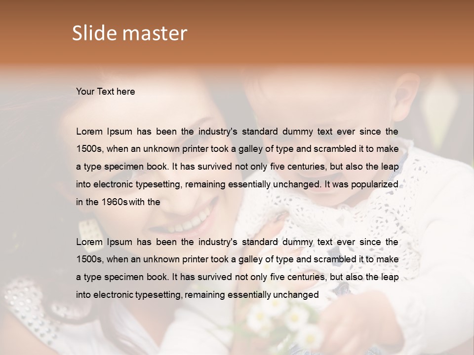 A Woman Holding A Small Child In Her Arms PowerPoint Template