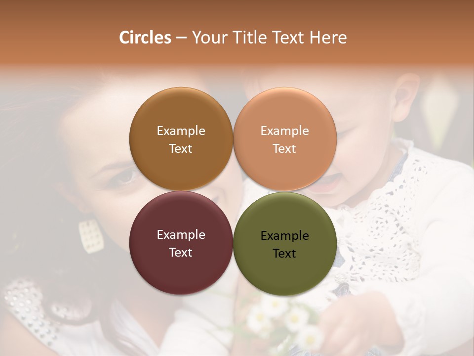 A Woman Holding A Small Child In Her Arms PowerPoint Template