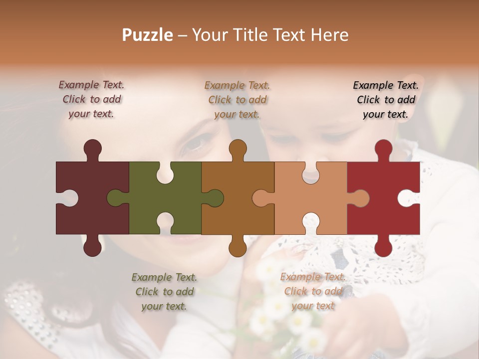 A Woman Holding A Small Child In Her Arms PowerPoint Template