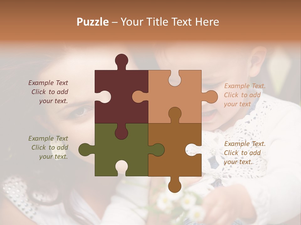 A Woman Holding A Small Child In Her Arms PowerPoint Template