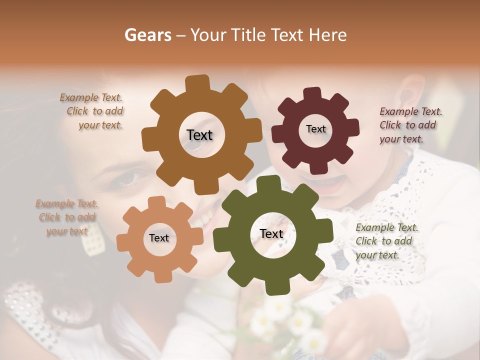 A Woman Holding A Small Child In Her Arms PowerPoint Template