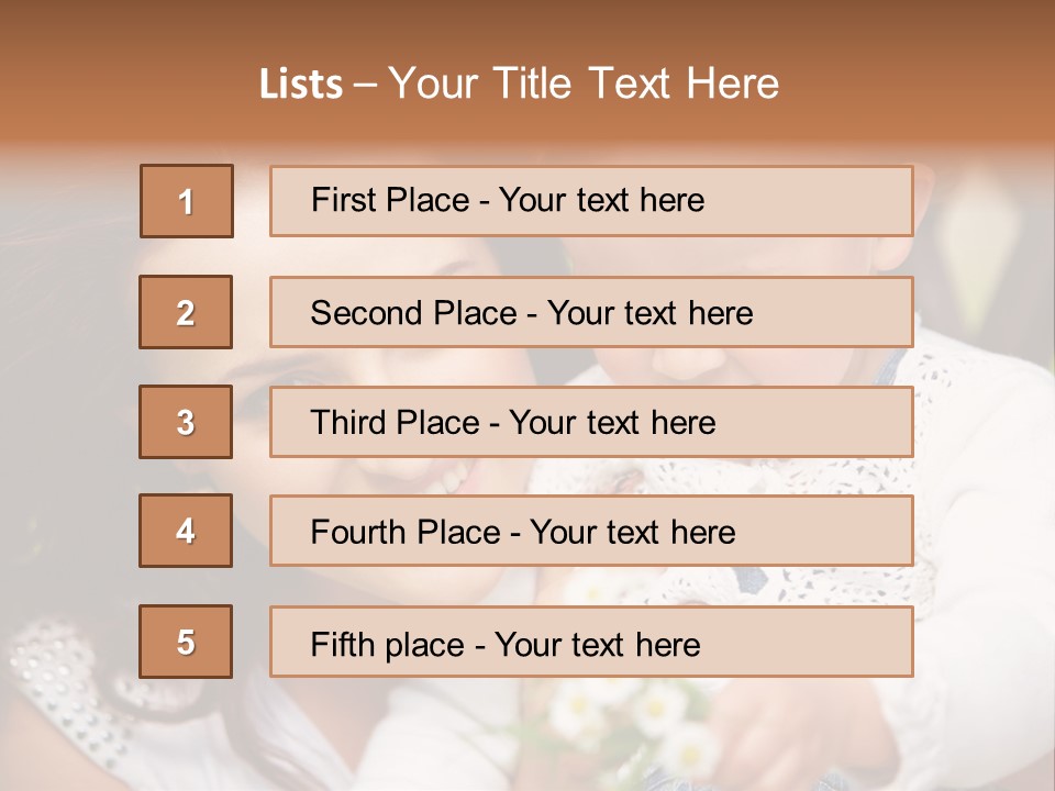 A Woman Holding A Small Child In Her Arms PowerPoint Template