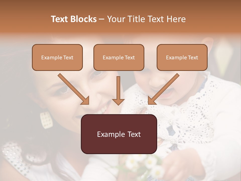 A Woman Holding A Small Child In Her Arms PowerPoint Template