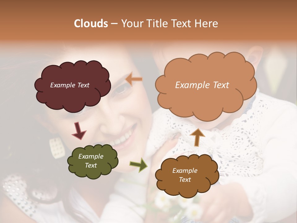 A Woman Holding A Small Child In Her Arms PowerPoint Template