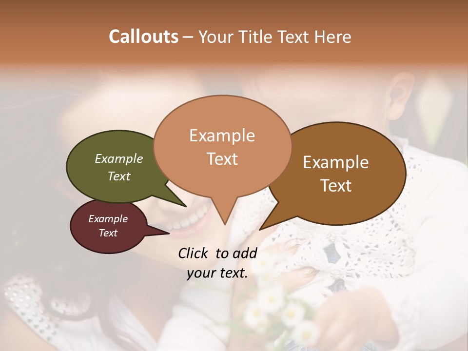 A Woman Holding A Small Child In Her Arms PowerPoint Template