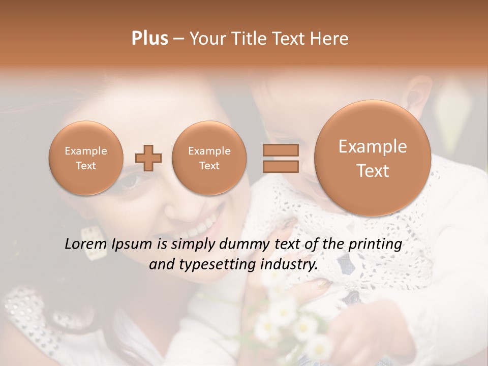 A Woman Holding A Small Child In Her Arms PowerPoint Template