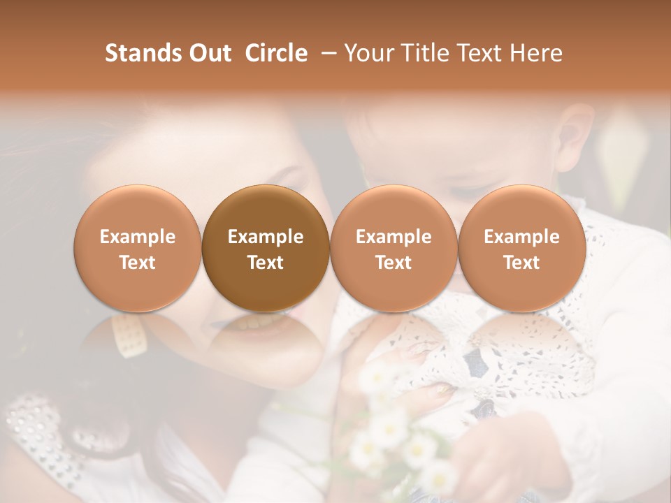 A Woman Holding A Small Child In Her Arms PowerPoint Template