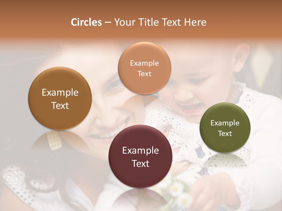 A Woman Holding A Small Child In Her Arms PowerPoint Template