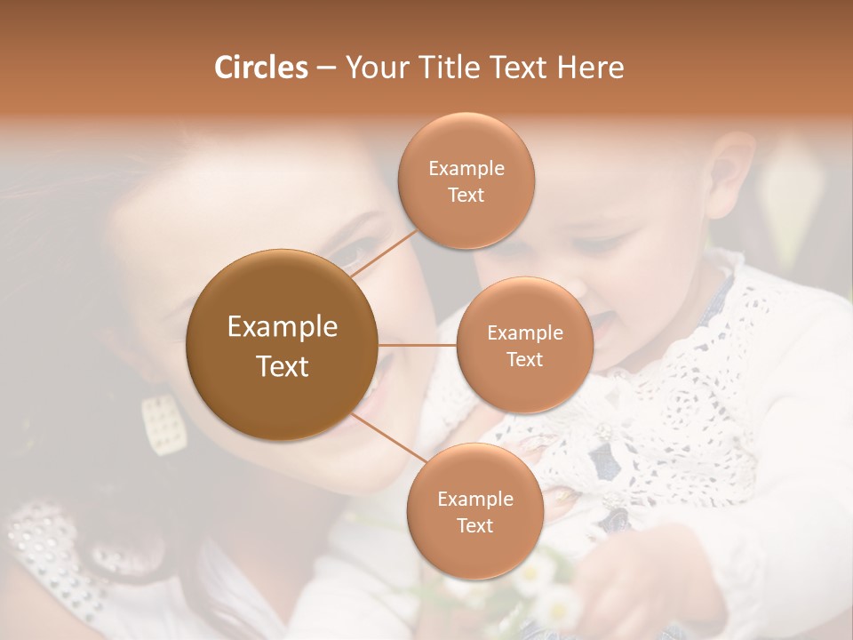 A Woman Holding A Small Child In Her Arms PowerPoint Template