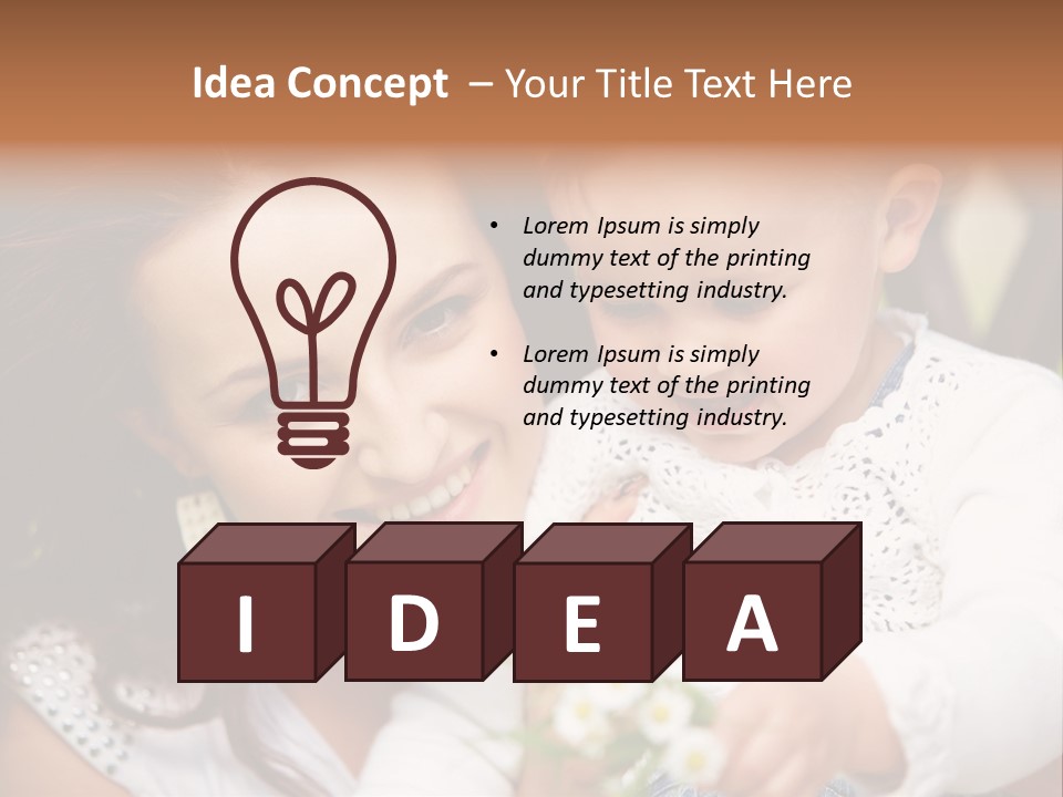 A Woman Holding A Small Child In Her Arms PowerPoint Template