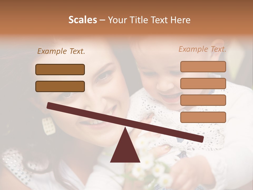 A Woman Holding A Small Child In Her Arms PowerPoint Template