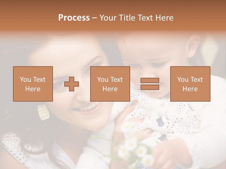 A Woman Holding A Small Child In Her Arms PowerPoint Template