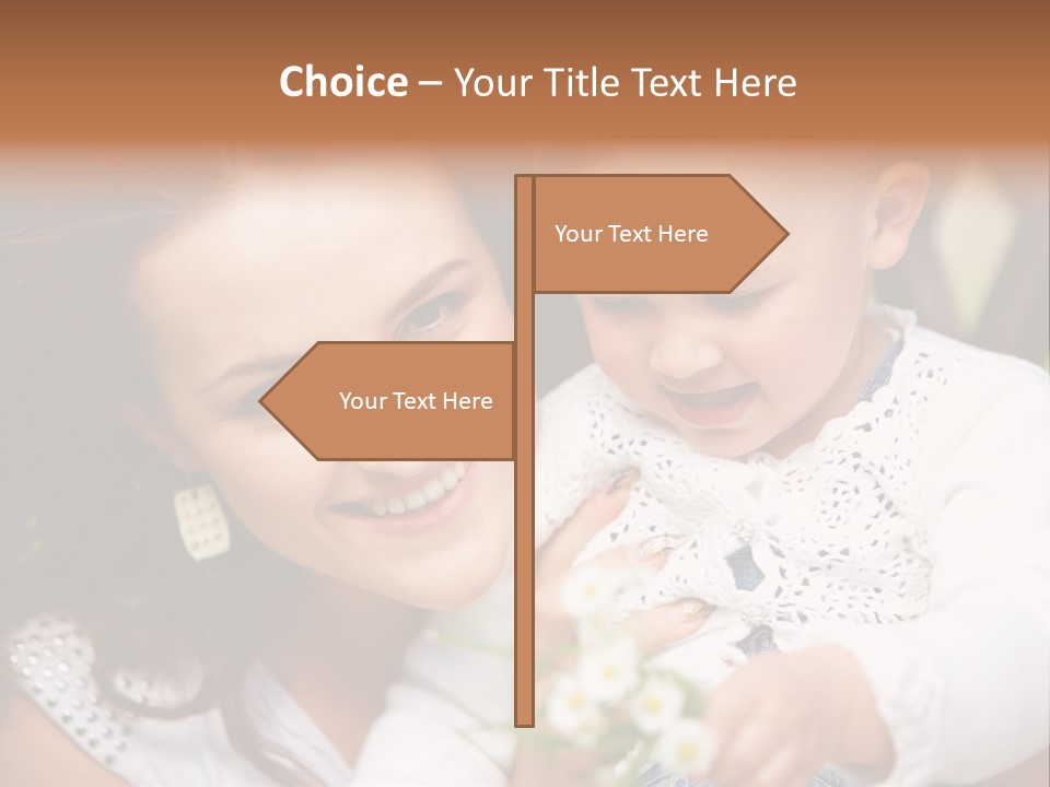 A Woman Holding A Small Child In Her Arms PowerPoint Template