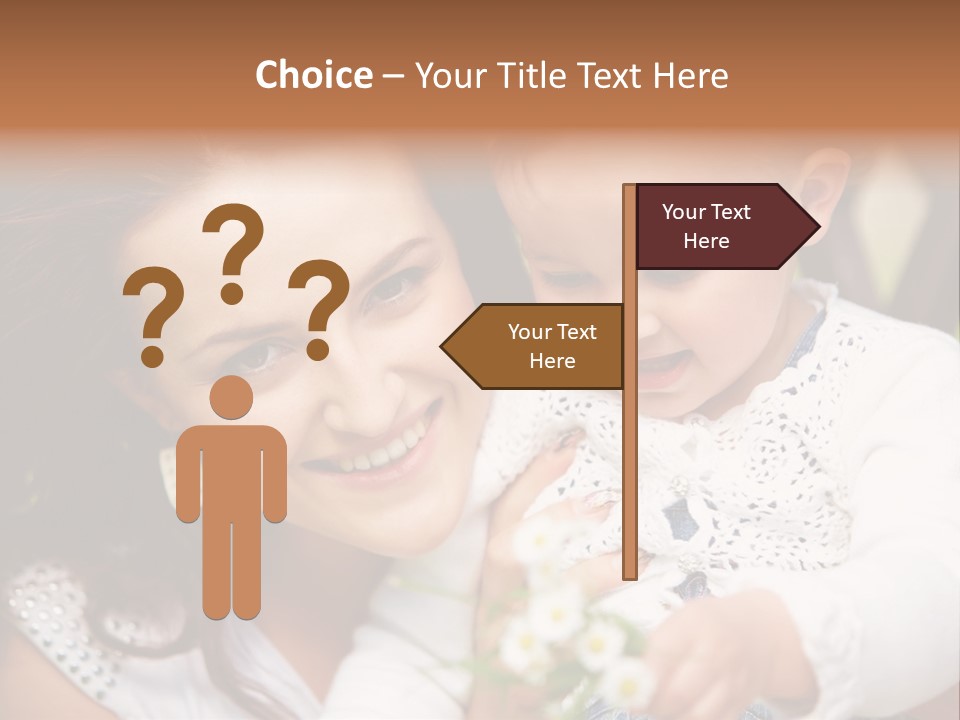 A Woman Holding A Small Child In Her Arms PowerPoint Template