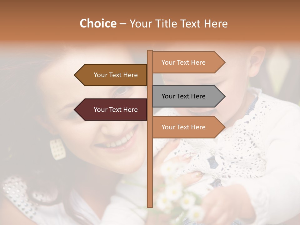 A Woman Holding A Small Child In Her Arms PowerPoint Template