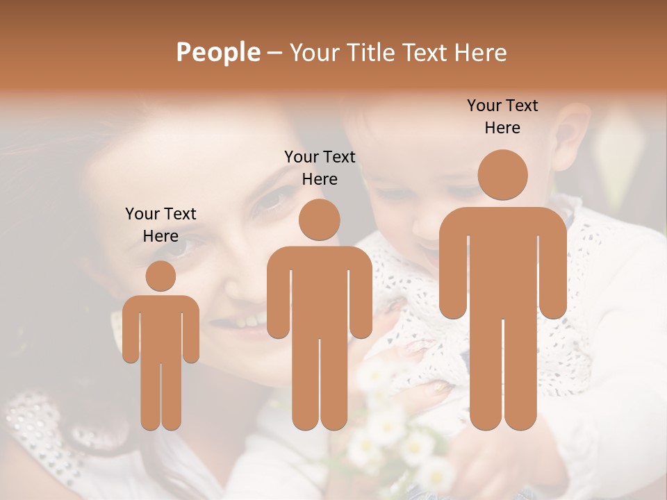 A Woman Holding A Small Child In Her Arms PowerPoint Template