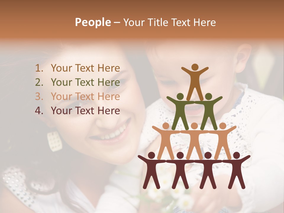 A Woman Holding A Small Child In Her Arms PowerPoint Template